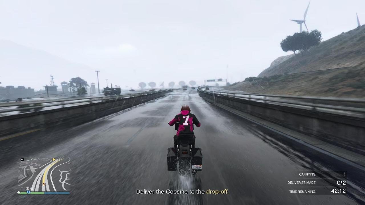 Grand Theft Auto V selling the stuff