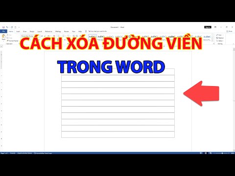 Cách xóa đường viền trong word