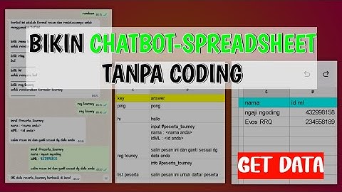 CARA MEMBUAT BOT WA SPREADSHEET TANPA CODING - fitur get data