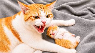 Try Not To Laugh! 😂 Overprotective Mama Cats Guarding Their Kittens! 😹