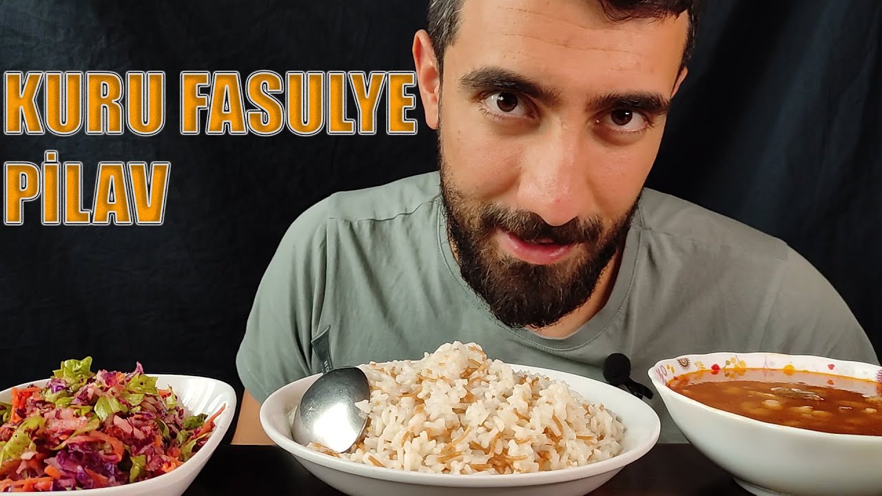 KURU FASULYE PİLAV ASMR// TÜRKÇE ASMR YEMEK