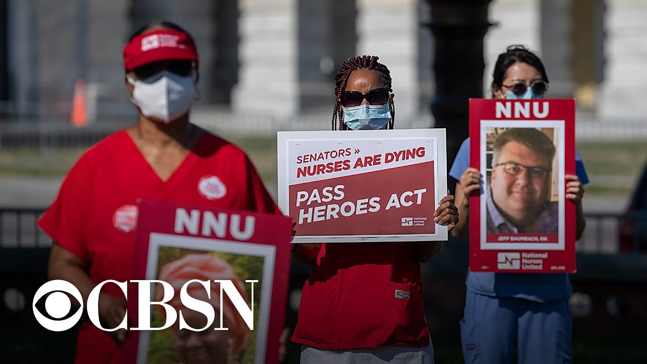 Nurses hold vigil for colleagues, call on Congress to pass HEROES Act