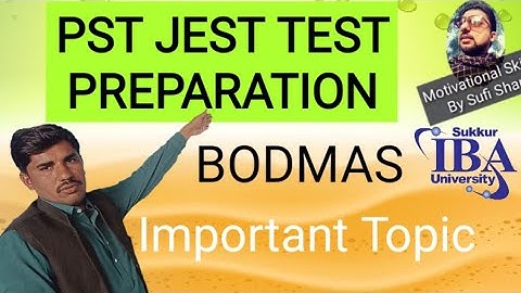 BODMAS | PST JEST TEST PREPARATION | Basic Maths