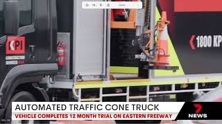 7news KPI Construction Services Automated Cone Truck