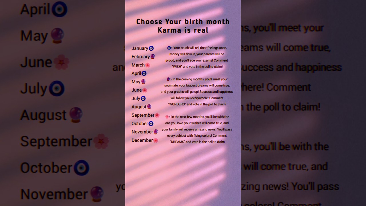 Pick Your Month & Claim Your Destiny 💫🙌 | 