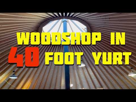 This is how our woodshop in a 40 foot yurt looks like.