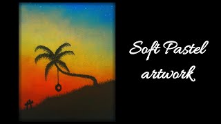 Simplest Sunset Scenery Drawing Tutorial Step by Step for Beginners | Soft Pastel Drawing Tutorial screenshot 4