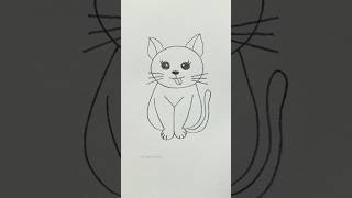 Easy Way To Draw Cat 🐈 #shorts #shortsfeed #youtubeshorts #art