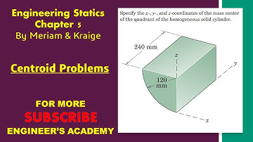 Centre of mass of the quadrant homogenous solid cylinder. | Engineers Academy