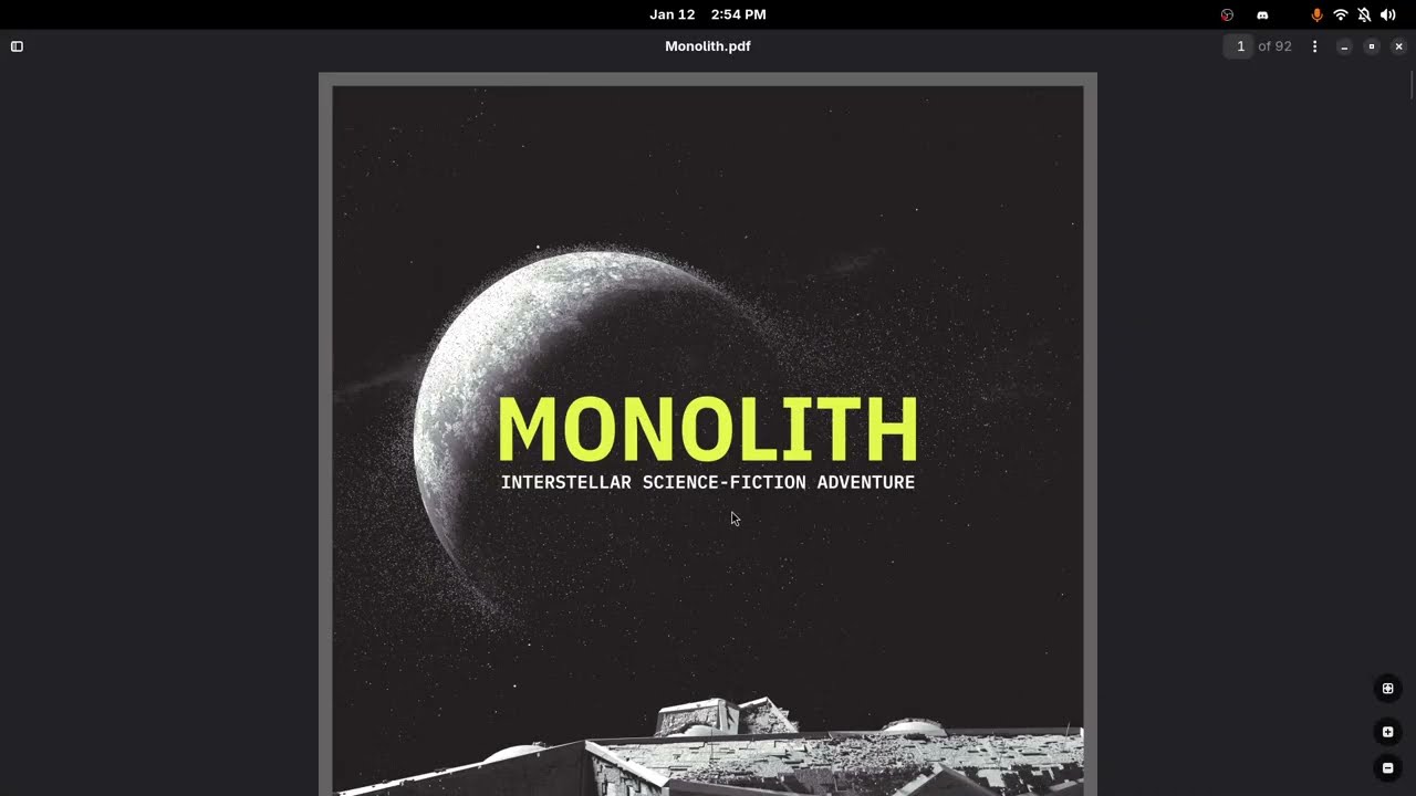 Character Creation in Monolith 1st Edition TTRPG