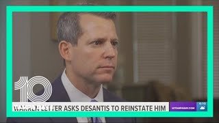 Suspended Hillsborough state attorney sends letter to DeSantis asking for job back