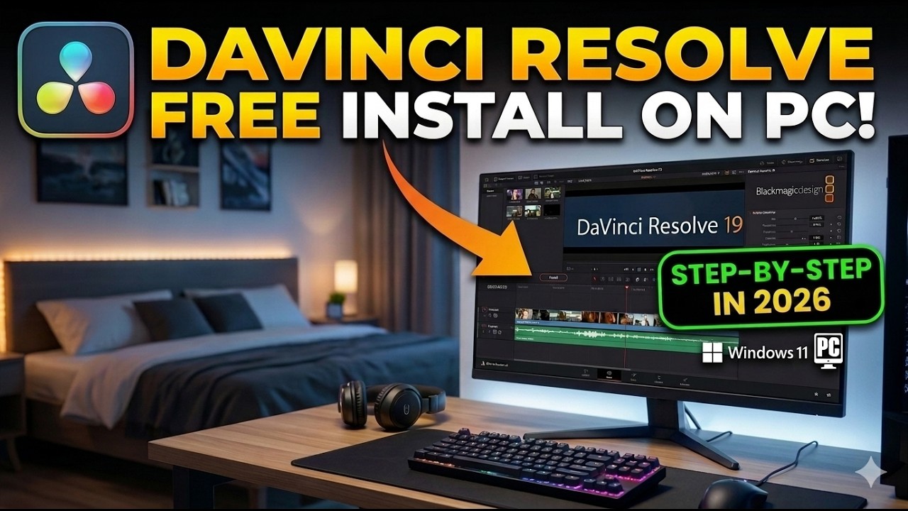 How To Install Davinci Resolve Free In PC 2026 | WindTech - YouTube