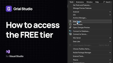 How to access the FREE tier of Grial Studio for Visual Studio