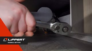 How to Manually Override a Power Gear Above Floor Slide-out from Inside Unit V1