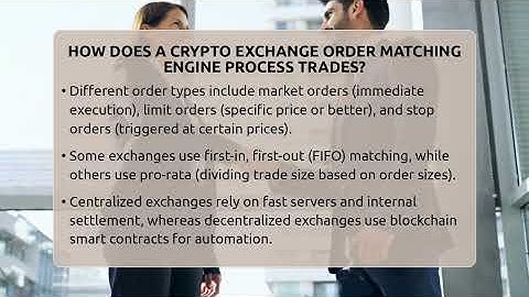 How Does A Crypto Exchange Order Matching Engine Process Trades? - All About Crypto Exchanges