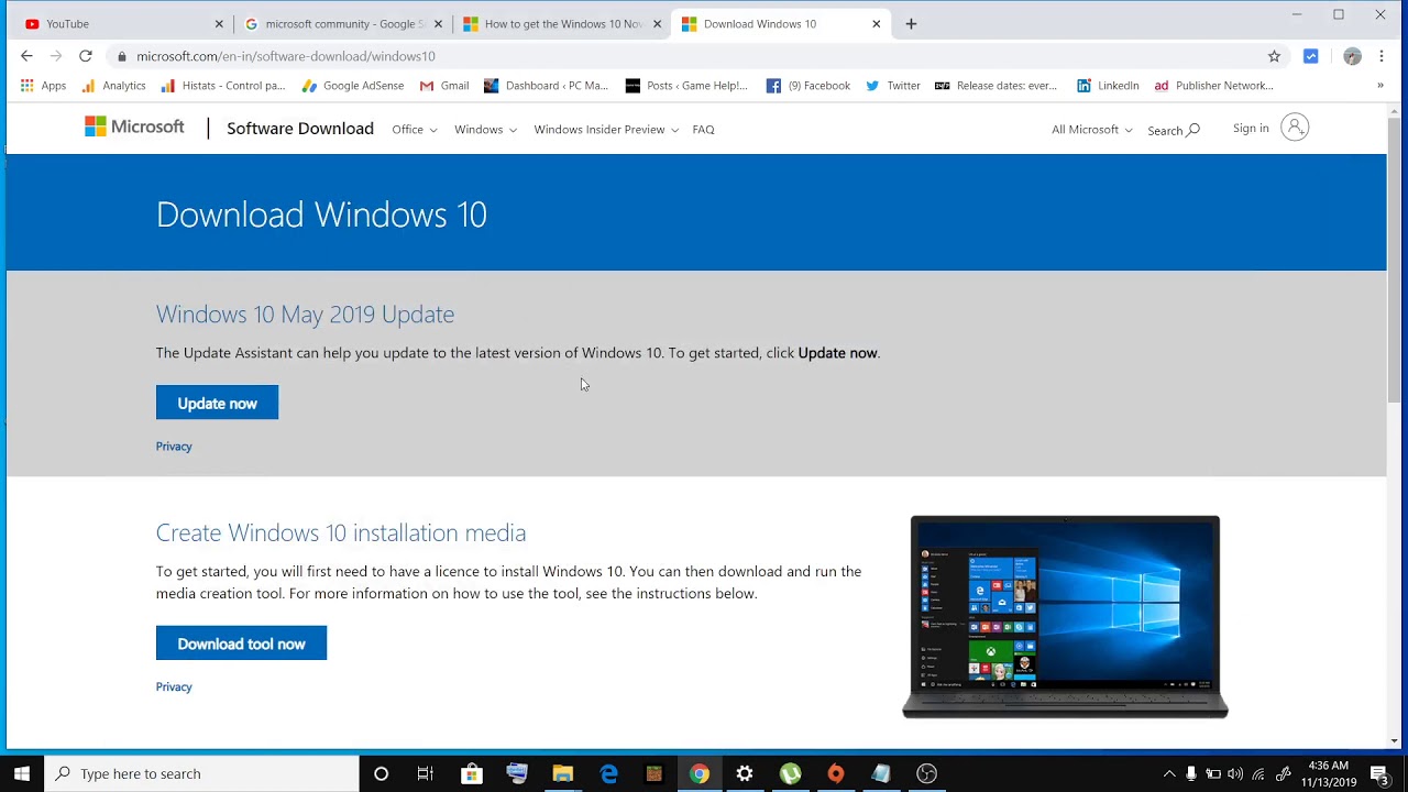 How to Download and Install Windows 10 Version 1909/ Install Windows 10 November 2019 1909 ...