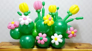 [엄마의풍선아트][풍선꽃밭정원]A balloon flower garden