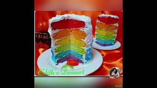 RAINBOW LAYER CAKE #rainbowlayercake #recipe