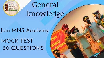 MNS Mock test // 50 MCQ (GK)//set-10 // Military Nursing Service