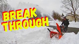 HOW TO SNOWBLOW THE END OF A DRIVEWAY AFTER A SNOW STORM(Without Killing Your Snowblower)