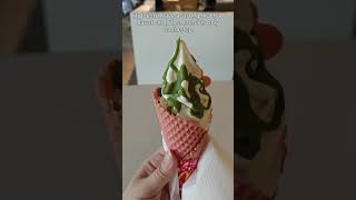 macha sakura pink waffle cone from McDonald's Indonesia #icecream #fastfood screenshot 2