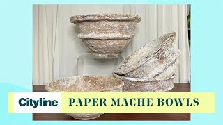 This DIY vintage paper mache bowl will only cost you $10