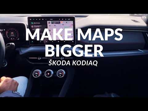 How to Make Google Maps Larger in Android Auto on Škoda Kodiaq