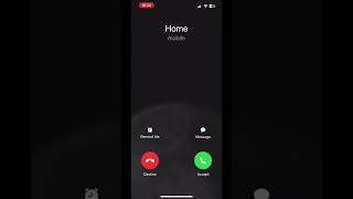 Screen record of Iphone 14 incoming call
