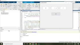 Making GUI: Addition of two numbers in MATLAB