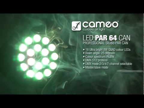 Cameo Light STUDIO PAR 64 CAN - 18 x 8W QUAD Colour LED PAR Can RGBW