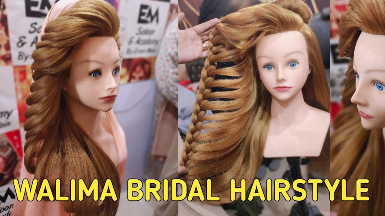 valima bridal hairstyle 💄❤️by erum moin