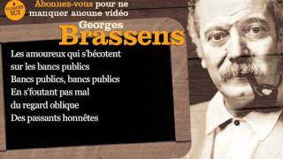 Georges Brassens - Les amoureux des bancs publics - Paroles ( karaoké ) chords