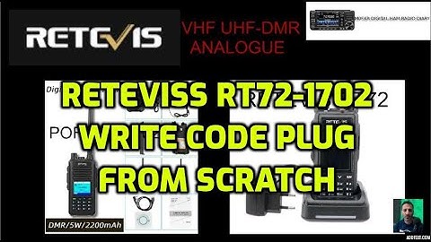 RETEVIS RT-72 BAOFENG 1702 Write Codeplug From scratch