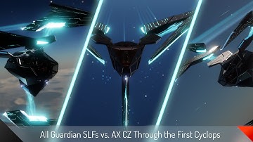 All Guardian Fighters vs AX CZ Through the First Cyclops | Raw Footage | Elite Dangerous: Odyssey
