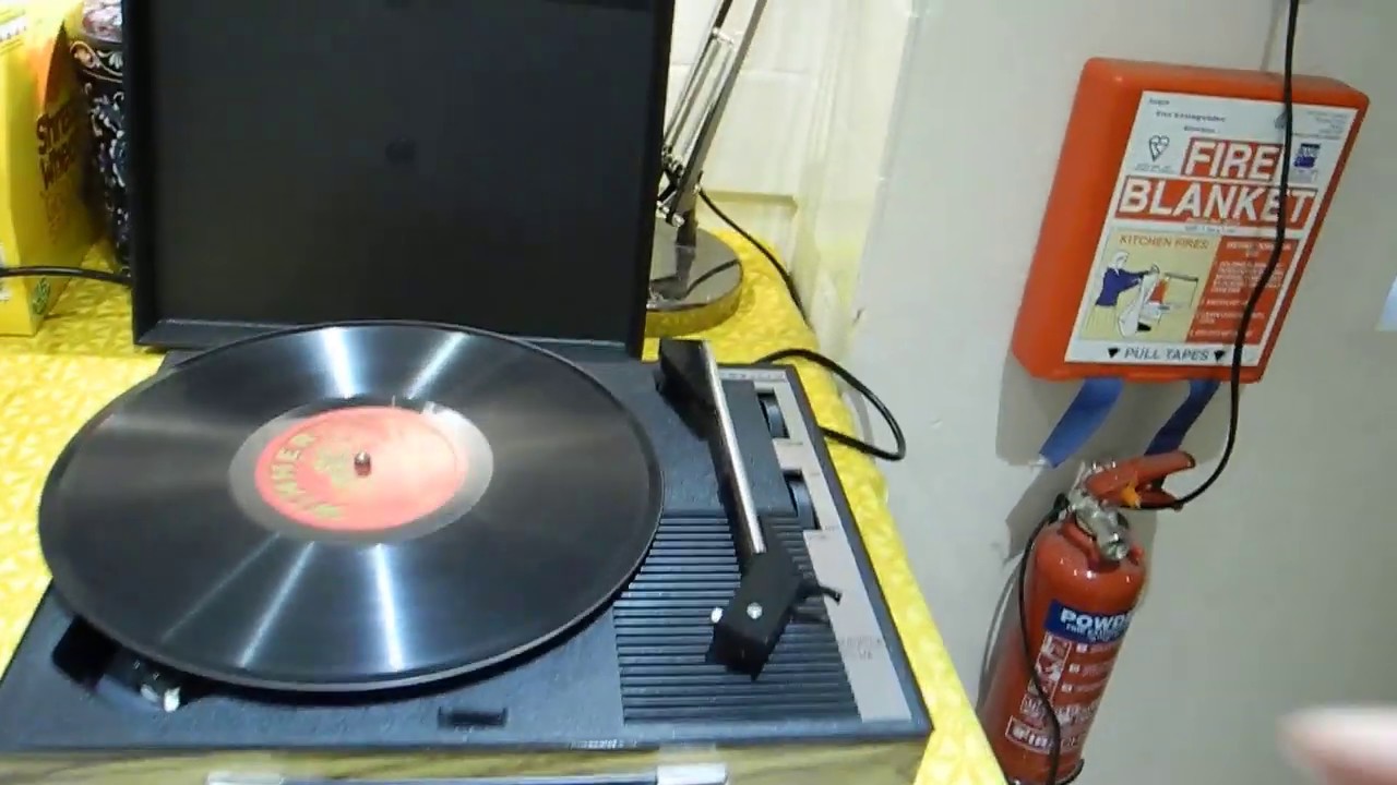 fidelity hf 42 portable plastic record player YouTube