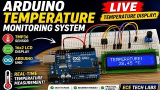 Arduino Temperature Monitoring System Using TMP36 & LCD | Complete Project