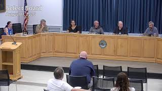 Select Board meeting August 11, 2026