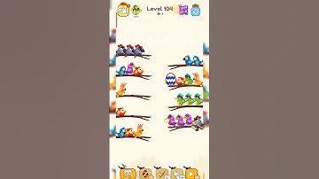 Bird sort color (level-104) 🦜🕊️🐦 #shorts #birdsortcolor #birdgame #viralshorts #njgaming