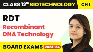 RDT Recombinant DNA Technology | Class 12 Biotechnology Chapter 1