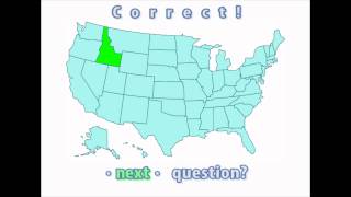 Interactive United States Map Quiz - Correct Idaho Location