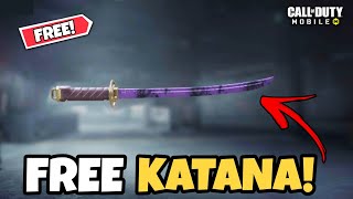 How to get FREE KATANA in cod mobile!