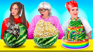 Celebrity RAINBOW POPCORN🌈 ME VS Grandma Cooking Challenge | Funny Situations and Cool DIY Ideas by LoveHack Net Worth