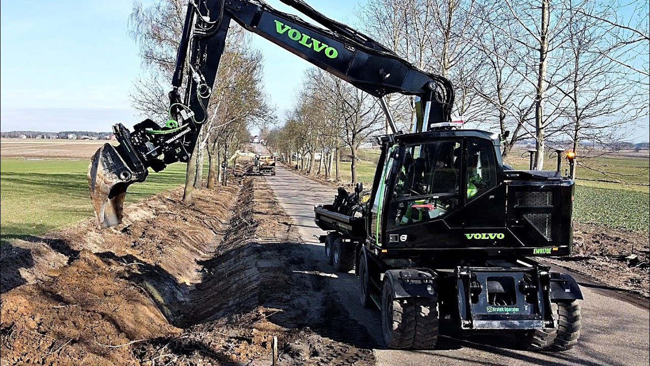 W końcu sznurki nie są potrzebne 🚫 czyli kopanie rowów z systemem Unicontrol 3d | Volvo ewr170e