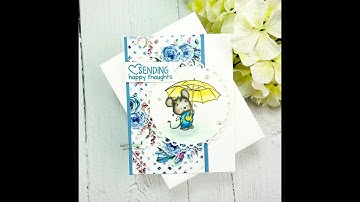 Unity Quick Tip: Cute Springtime Mouse Card with Copic Coloring