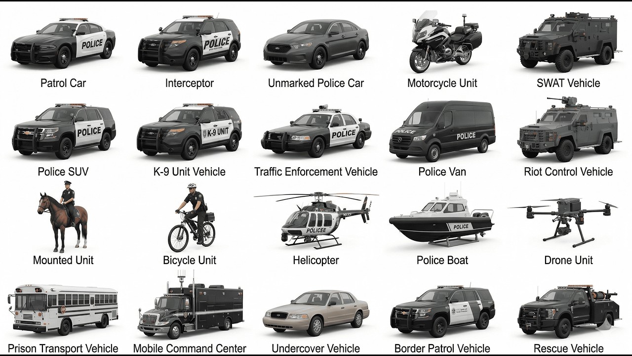 Cop Types Every Type of Police Vehicle Explained - YouTube