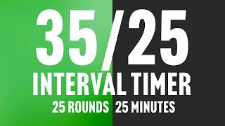 25-Minute HIIT/Tabata 35/25 Interval Timer, 25 High-Intensity Rounds + 25 Rest Periods (No Music) Net Worth