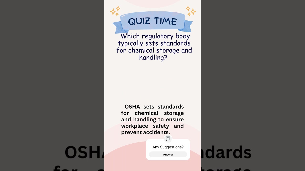 Do You Know EPA Standards for Chemical Storage? 🧪 | Quiz Time!