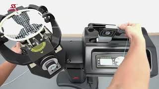 How to Stringing a badminton or tennis racket by SIBOASI S6 stringing machine 