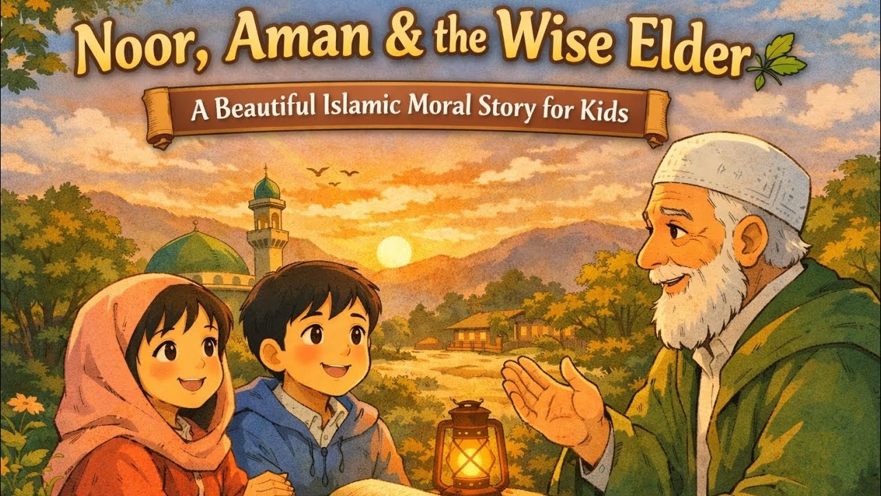 Noor, Aman & the Wise Elder 🌿 | A Beautiful Islamic Moral Story for Kids 
