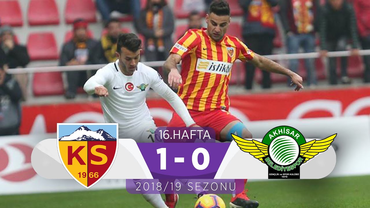 2018-2019 Süper Lig KAYSERİSPOR - AKHİSARSPOR 1-0 Maç Özeti